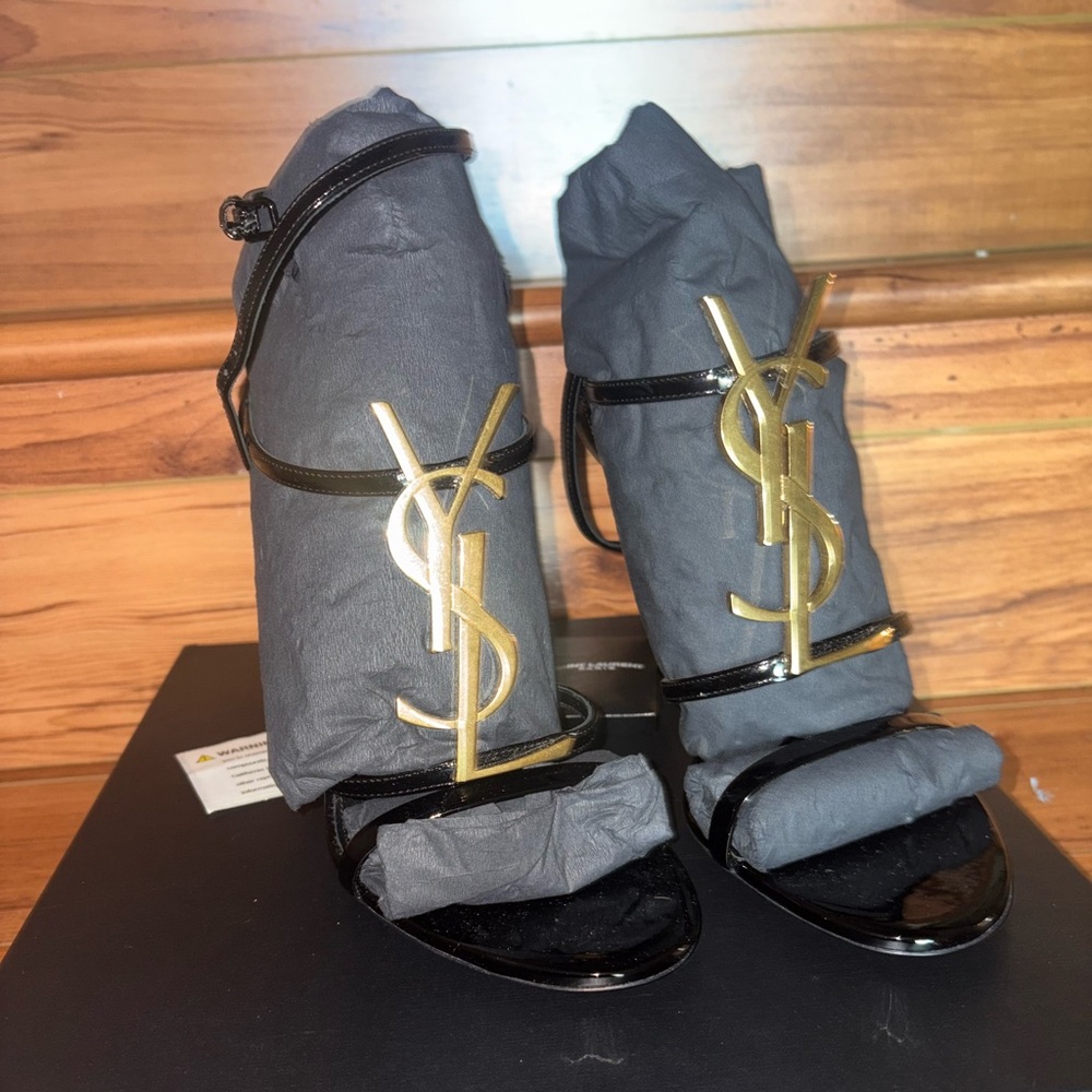 Saint Laurent Cassandra YSL Logo Sandal